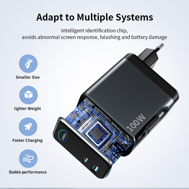 100W TFT display GaN Charger