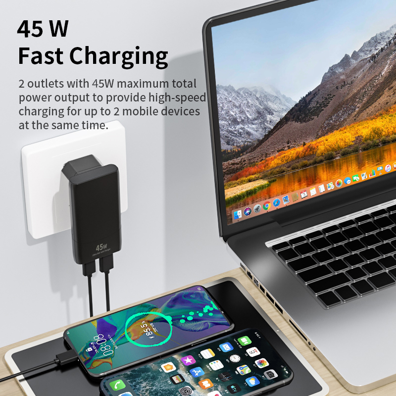 45W Slim gan charger