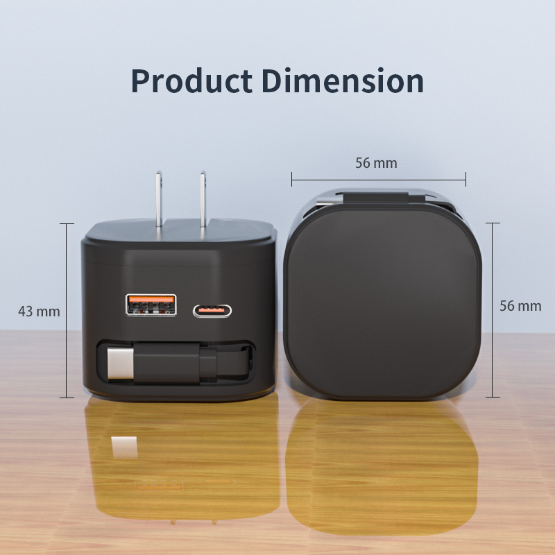 Retractable 65W Fast GaN Charger