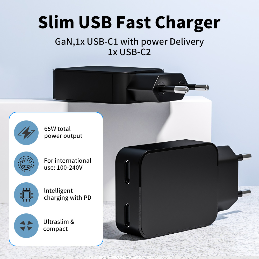 65W Slim gan charger