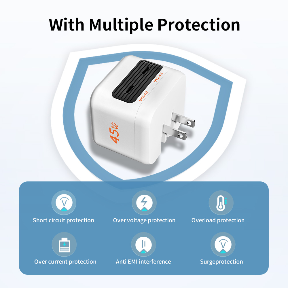 Fast GaN Charger 45W With AI Night Light
