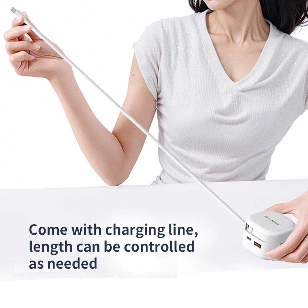 Retractable 65W Fast GaN Charger