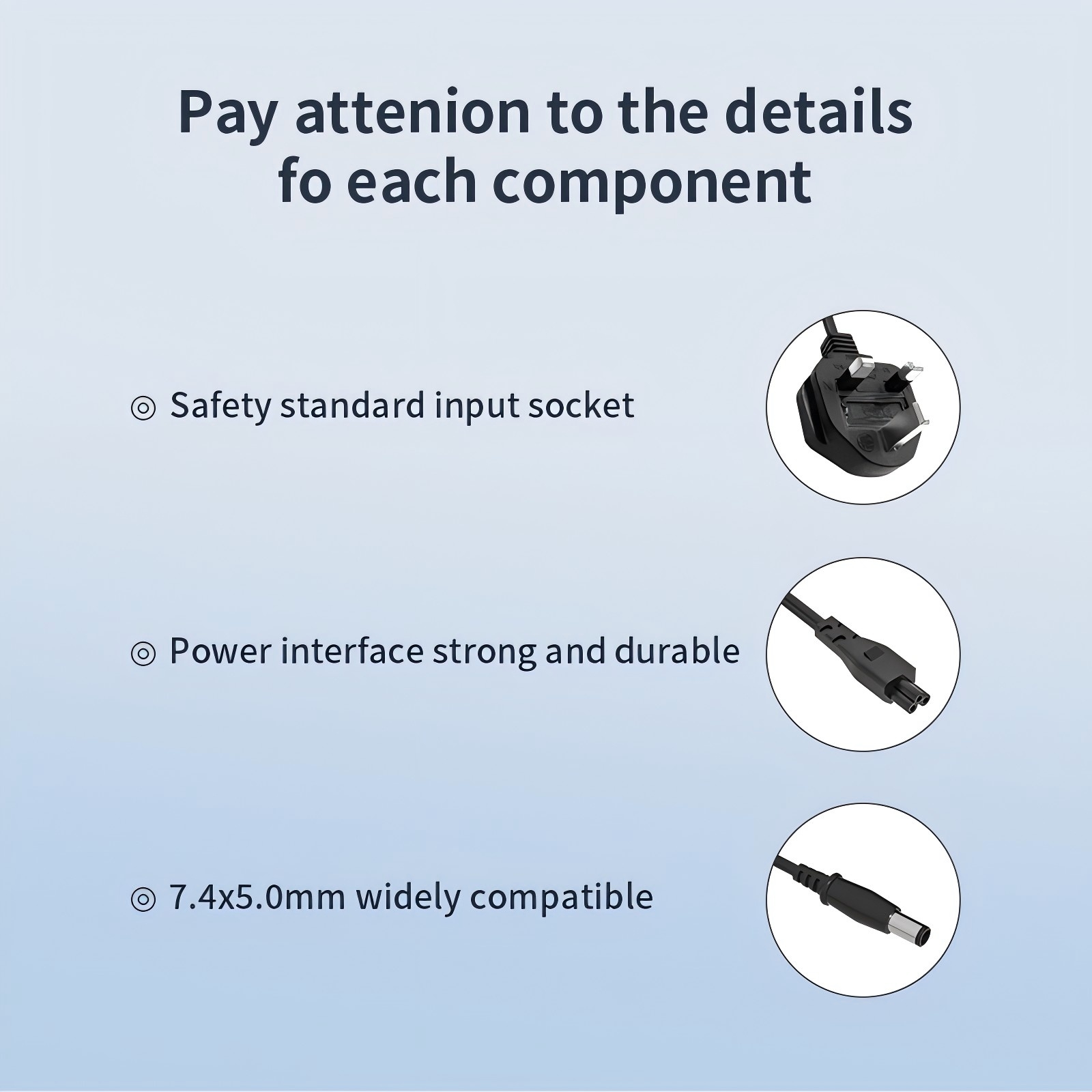 90W laptop adapter for dell