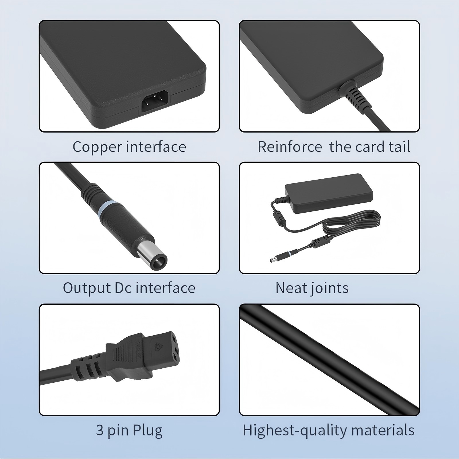19.5v 12.3a with 7.4*5.0mm adapter