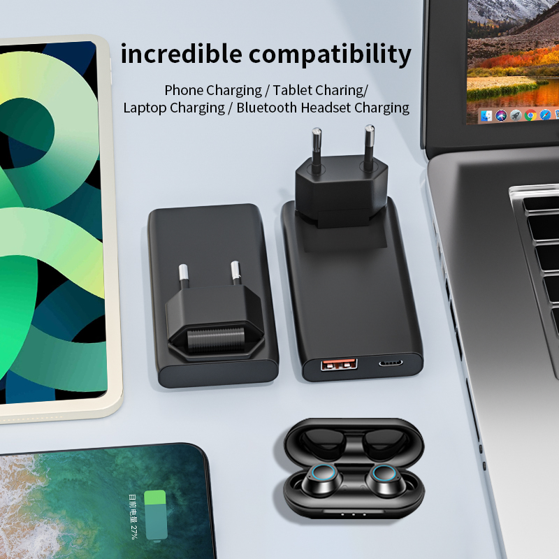 EU foldable plug gan charger