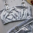 custom logo swimwear hardware