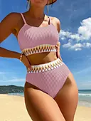 high waist swimwear 2 piece