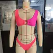 ribbed thong bikini female swimsuit women swimwear