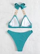 ribbed swimwear 2 piece swimsuit