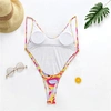 sexy extreme thong custom printed bikini swimwear