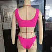 ribbed thong bikini female swimsuit women swimwear