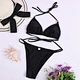 3 piece bikini set swimsuit with cover ups