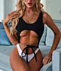 female sexi cut out bikini one piece