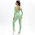 long sleeve gym set women seamless wear
