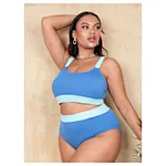 swimsuit solid color sexy bikini women