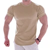 Men Short Sleeve Plain Essential Soft Dry Fit Running Exercise T Shirt
