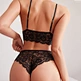 Solid color sexy women high waist mature Set Lingerie women set Femme sheer mesh sexy lingerie underwear