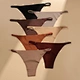 Women's Seamless Underwear Briefs Panty Sexy T-back Tanga Hipster Solid Color G-string Panties Thongs