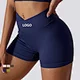 Seamless High-waisted Yoga Shorts Women Custom Logo Tummy Control Butt Lifting Workout Running Pants Biker Gym Shorts