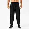 casual daily workout nylon long pants for men running jogging sport wear