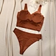Custom Logo Sexy Girls Thin Cup Bra Panties Wireless White Lingerie Women Wire Free Bra Brief Sets