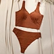 Custom Logo Sexy Girls Thin Cup Bra Panties Wireless White Lingerie Women Wire Free Bra Brief Sets