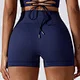solid gym shorts for women