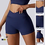 solid gym shorts for women
