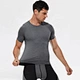 Wholesale Men's Tight Quick Dry Short Sleeve T Shirts Camouflage Custom Logo Print Fitness Sport Top Tee Sportswear