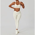 V Cut Leggings and Bra Set