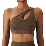 Women Compression Supportive Single Shoulder Lightweight Sports Bra