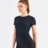 Round Neck Women Causal Tops Yoga Gym Wear Slim Short Sleeve Fitness Compression Crop Top T-Shirt