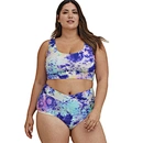 Custom wholesale fat women high waist bikini plus size swimwear