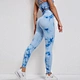 tie dye yoga set bra leggings