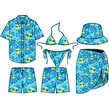 Sexy Couples Matching Swimwear Set Couple Designer