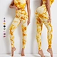 Running Workout Gym Fitness High Waist Trainer Yoga Pants Butt Lifting Sport Seamless Tie Dye Yoga leggings