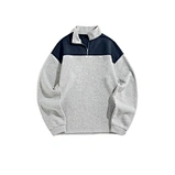 Factory custom logo quarter zip sweatshirt men's hoodies sweatshirts