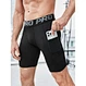 Custom Logo Emboss Jacquard Elastic Waist Band Running Leggings Side Phone Pocket Biker Cycling Shorts For Men