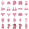 New Arrivals Bandeau Thin Shoulder Straps Woman Textured Ribbed Swimwear Bikini Sexy Women