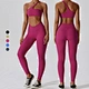 Women's outdoor running exercise fitness wear quick drying tight sportswear cycling nude yoga wear