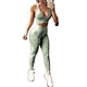 Activewear yoga bodysuit woman work out sets fleur texture leggings eco friendly yoga set