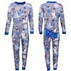 Wholesale Winter Autumn Ladies Onesie Pajamas Set With Butt Flap Front Zipper Bodysuit Cartoon Printed Sleepwear Pajamas