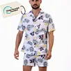 Casual Animal Pattern Open Collar Man Hawaiian Shirt Custom Design Polyester Hawaiian Shirts Wholesale