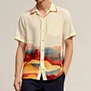 Mens Hawaiian Shirt Tops Blouse Printed Beach Shirts Button Up Oversized Plus Size Summer Beach Floral Hawaii Shirts