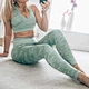 yoga bodysuit fleur texture leggings