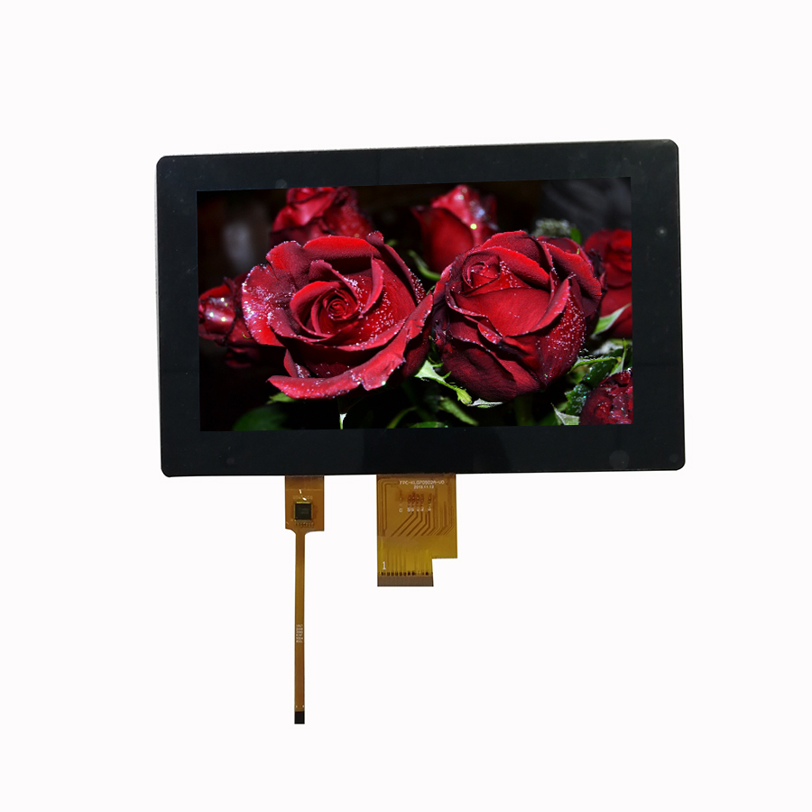 The real shot front view of 7 inch IPS LCD screen