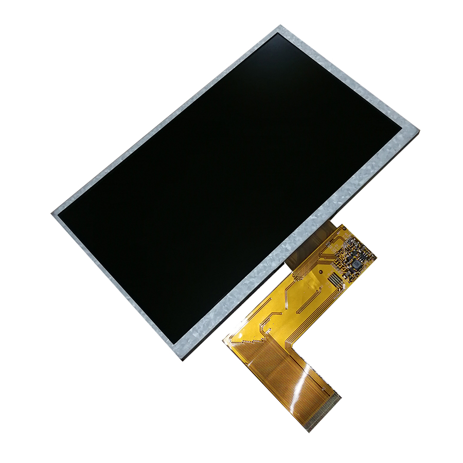 Real shot side view of industiral screen without CTP