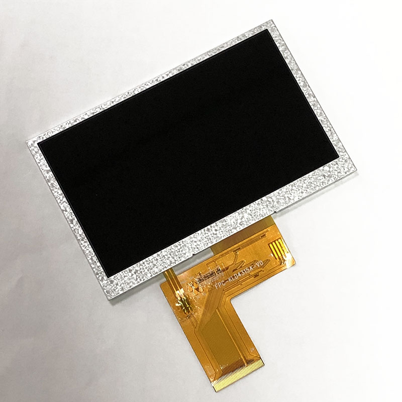 Real shot front view of 4.3 inch lcd display