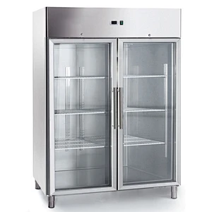CNJT ventilated commercial refrigerated cabinet with double glass doors