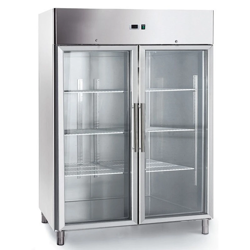 CNJT ventilated commercial refrigerated cabinet with double glass doors